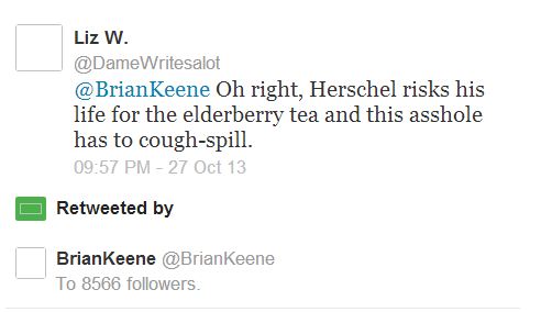  I love it when I get retweeted.  I’m not usually sarcastic enough for Twitter. 