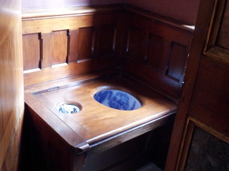 A Victorian flush toilet, in the loo in Lord Bute’s bedroom
