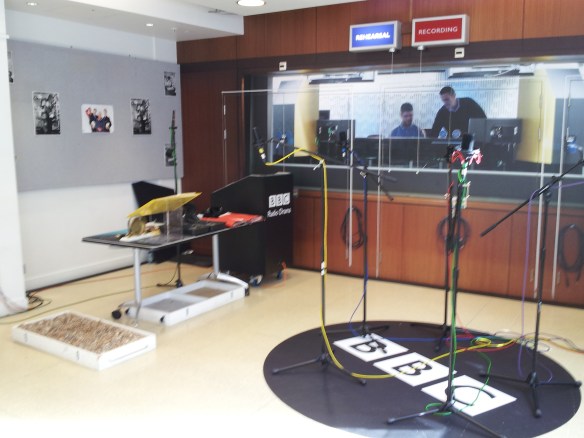 Here is a studio where they do radio dramas/comedies, like The Archers, a long-running show that I can only describe as an agricultural soap opera. 