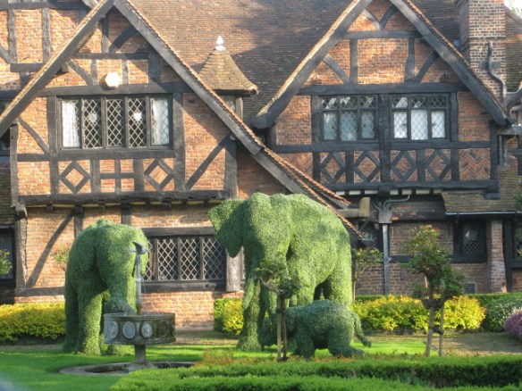 Like this--these are in Ham, at a private residence.  You can only see them from the top of the number 65 bus.  I tried to take a picture myself, but the bus goes too fast.