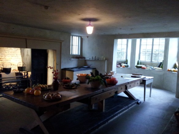 I love this long table where they worked. 