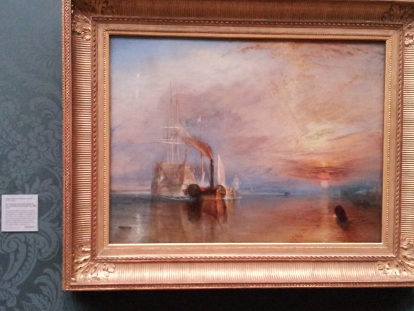 The Fighting Temeraire - Joseph Mallord William Turner.  There is a Turner exhibit at the Tate Britain, which I am debating going to, but it costs £15 to get in.  Kind of steep. 