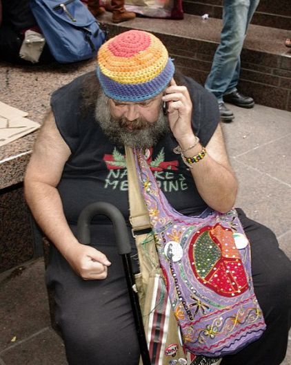 Better catch him now; he’s off to another protest.