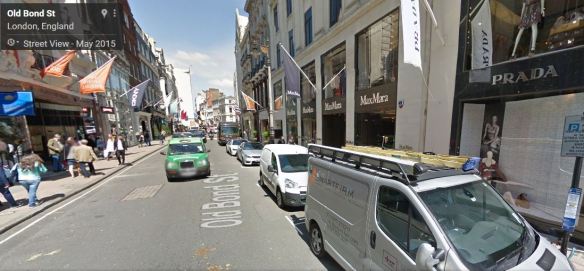I love walking down Bond Street to Piccadilly, though I can barely afford to breathe the air.   
