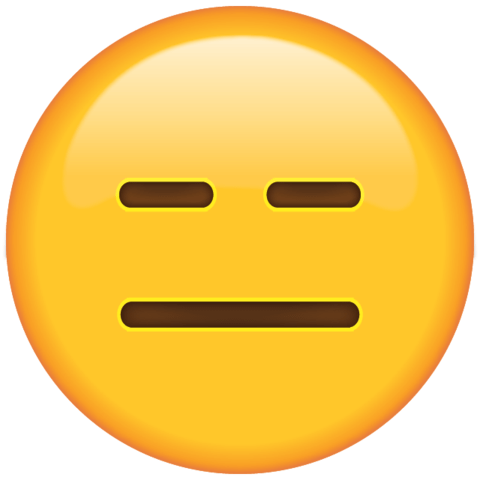 Pic of the emoji with a straight mouth and closed eyes, the one you use when something is so stupid you can't even. 